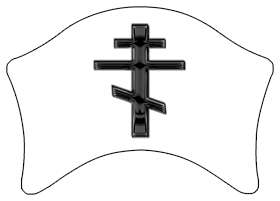 DABAN-519-BK-WT Black Orthodox Cross White
